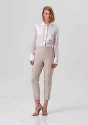 Pantalone chino donna sabbia