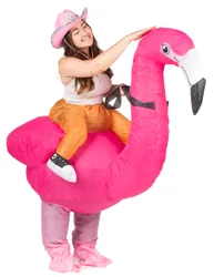 Carry-on Flamingo-Kostüm für Erwachsene