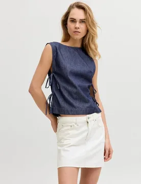 Jack & Jones - Top de mujer con lazos laterales - jack & jones - FashionsVida