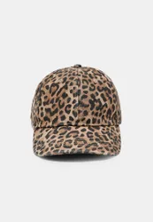 Klassische Kappe mit Leopardenmuster Braun OS
