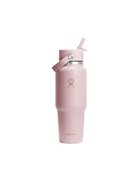 Borraccia da viaggio 32oz Wide Mouth con tappo Flex Straw rosa - Hydro Flask - FashionsVida