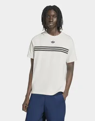 Mens T-shirt Chest Stripes - Bianco, bianco bianco Uomo taglia XS