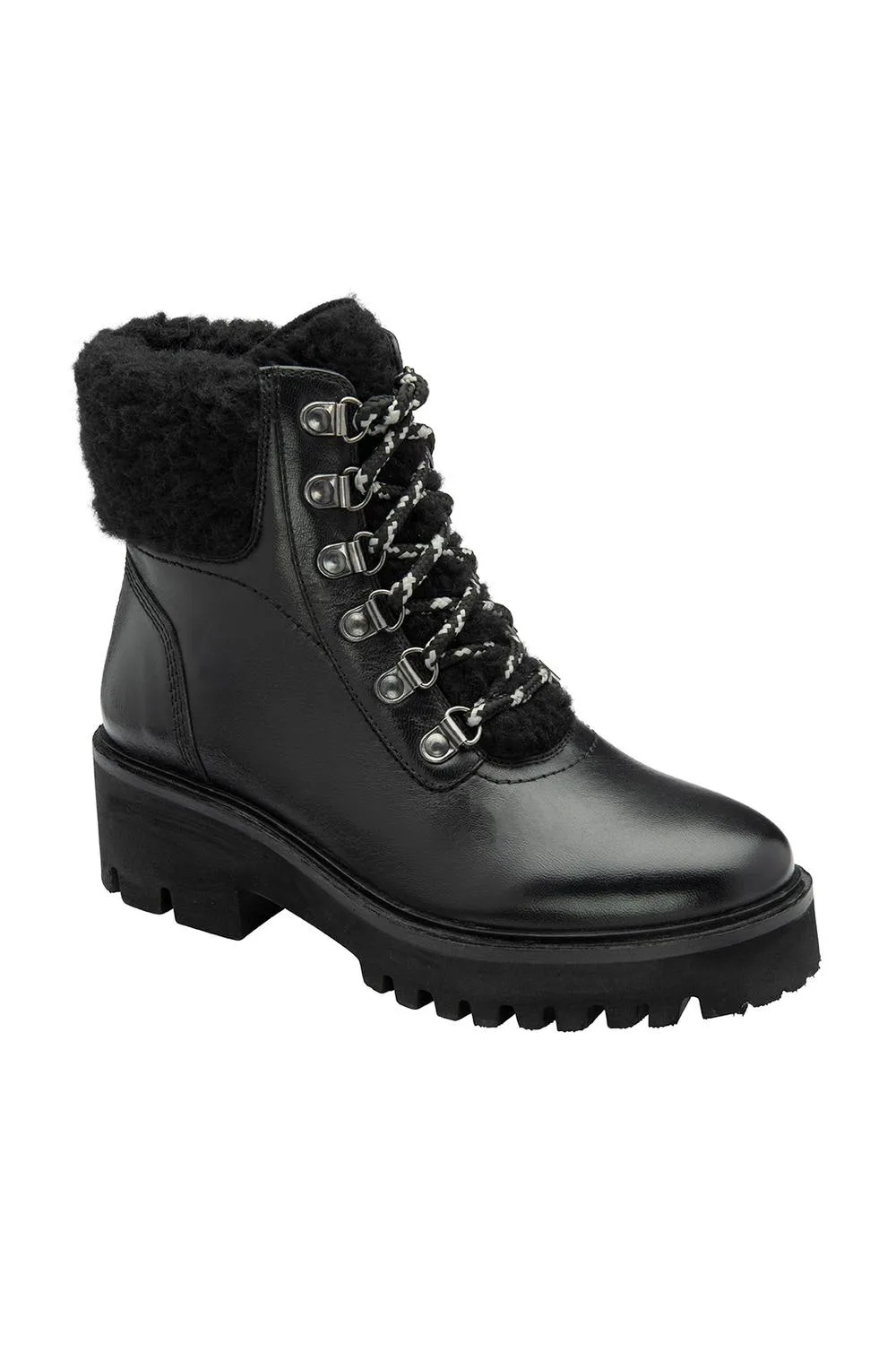 Women's 'Ingram' Leather Flat Ankle Boots in Black Size: 4 - Black - Size: 4 - RAVEL - FashionsVida