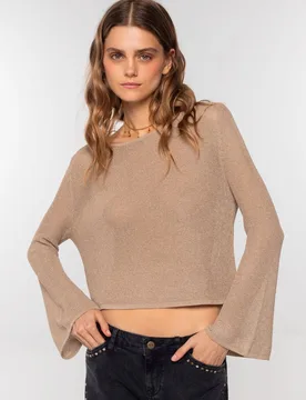 Jersey de mujer de punto ligero con brillo - The-Are - FashionsVida