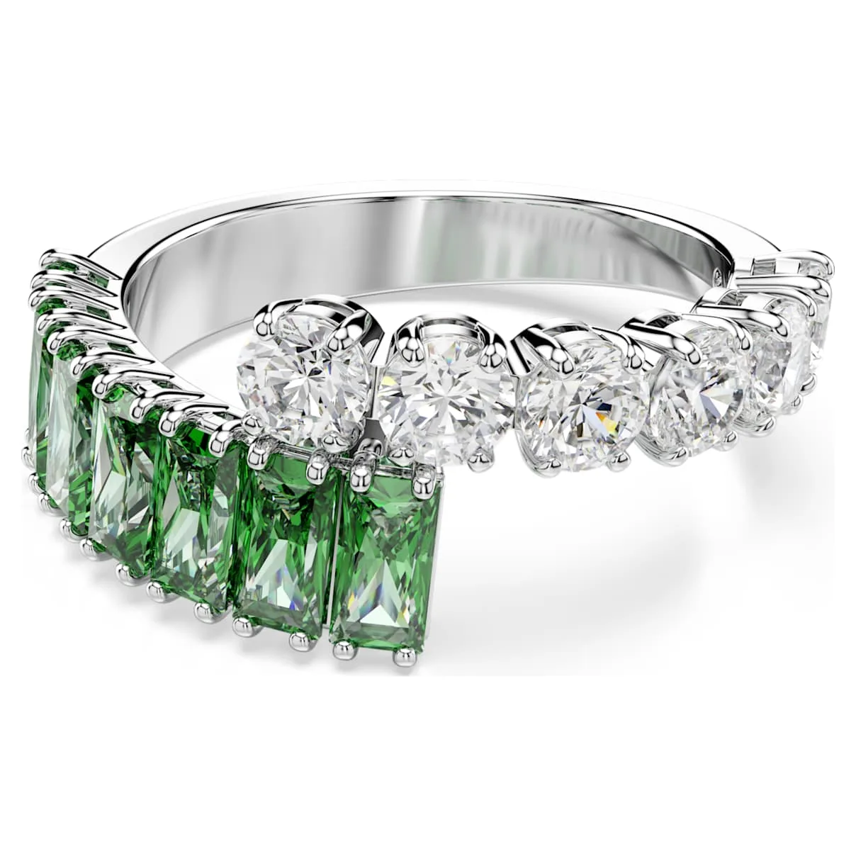 Anello Matrix, Taglio misto, Verde, Placcato rodio 55 - Swarovski - FashionsVida