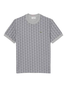 T-shirt slim fit con monogramma jacquard