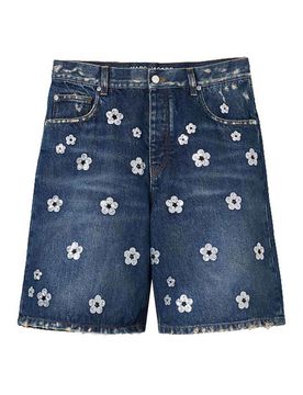 Short gamba larga Daisy di paillettes