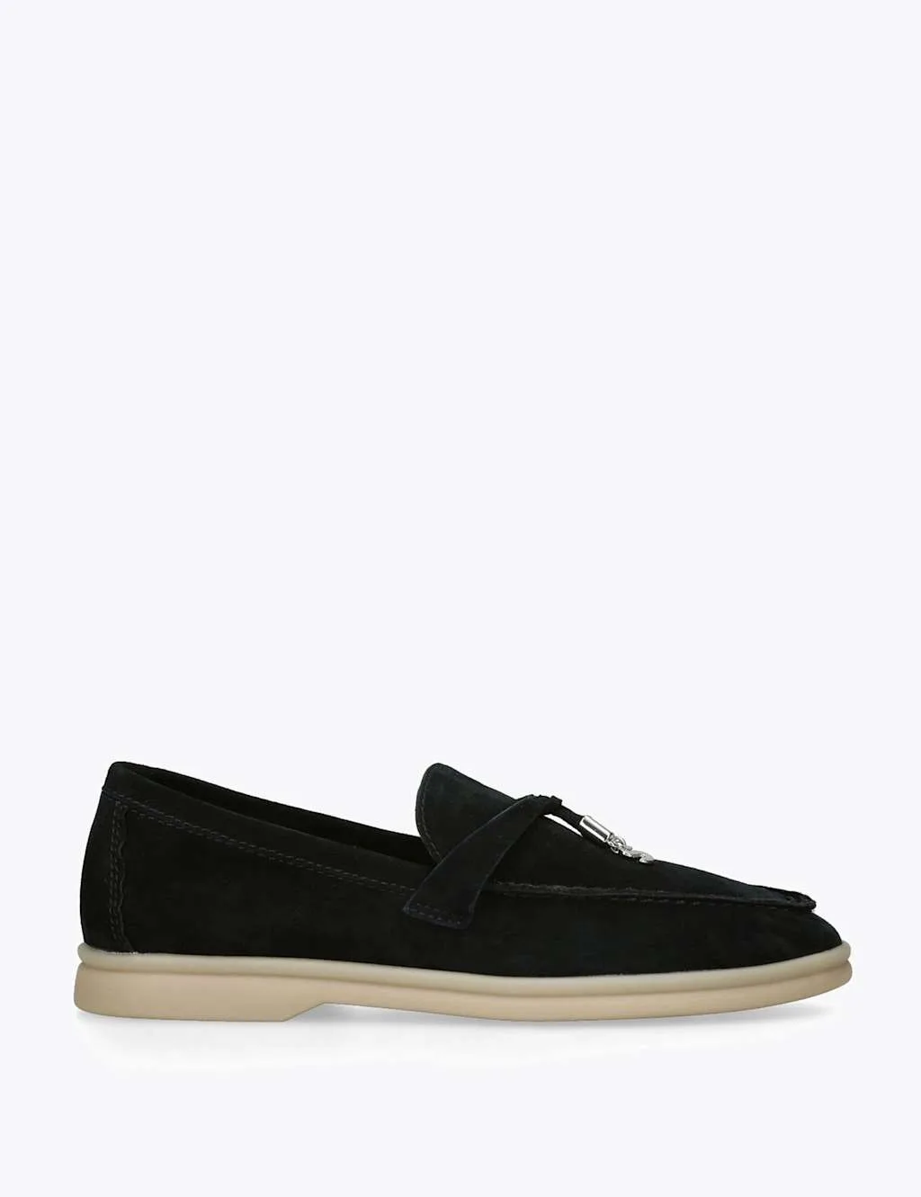 Suede Flat Loafers Black female - Steve madden - FashionsVida