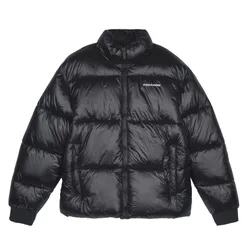 Solin Light Glossy Puffer Jacket Black S Herren