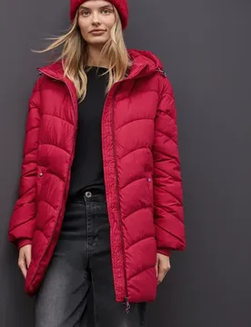 Midi Steppjacke female Rot