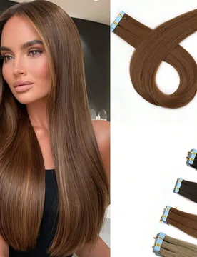 Piezas Extensiones de cabello sintético rectas de 24 pulgadas para mujeres, sin costuras e invisibles para todo tipo de cabello, 10 piezas/paquete, 3 - Shein - FashionsVida