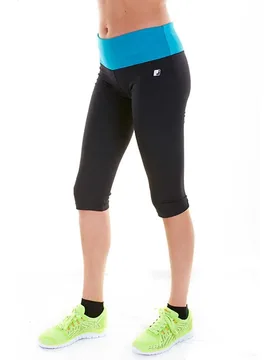 Pantalon 3/4 Plex Black / Ocean Blue M - Joluvi - FashionsVida