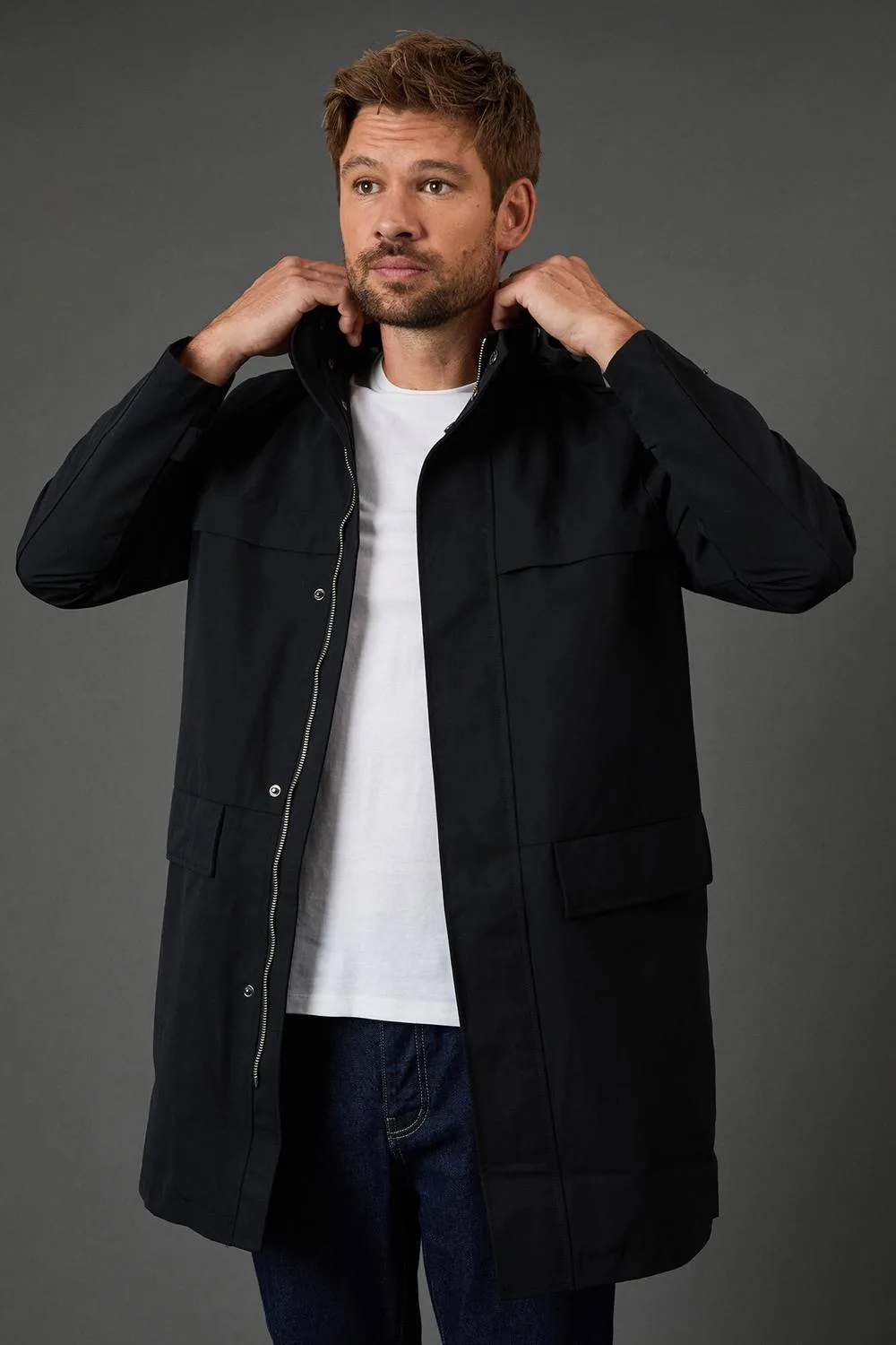 Black Hooded Mac Jacket - Black - Size: S - Burton - FashionsVida