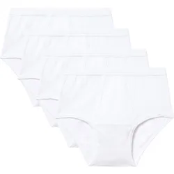 Pack de cuatro slips de hombre abierto de algodón