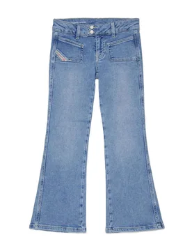 Jeans flare lavaggio chiaro stone washed in misto cotone - Diesel - FashionsVida