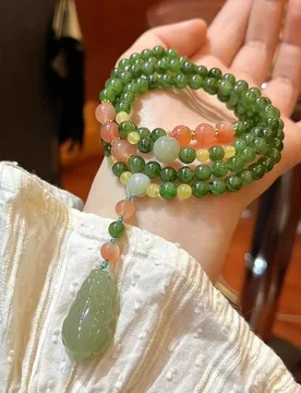 Chinese Natural Ulan Sea Jasper Beads Multi Loop Bracelet Female Hotan Jade Fairy Creature Necklace South RedAgate Bracelet - Aliexpress - FashionsVida