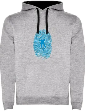Sweat à Capuche Skateboarder Fingerprint Two-colour Heather Grey / Black XL - Kruskis - FashionsVida