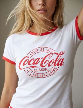 Pigiama in cotone a due pezzi Coca-Cola - bianco