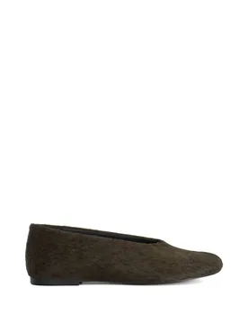 Women's 'Highway' Leather Ballet Pumps in Green Size: 5 - Green - Size: 5 - Dune london - FashionsVida