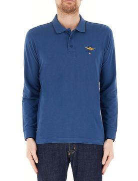Polo maniche lunghe BLU L