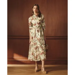 Vestido camisero de mujer con estampado floral
