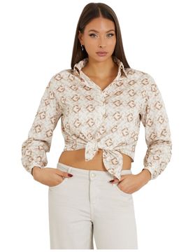 Camicia beige DEA BOWED W4RH59 WE2Q0