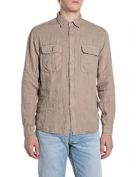 Chemise à Manches Longues M4147 .000.81388b Khaki L