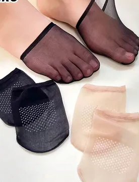 Pares de calcetines ultra finos para la parte delantera del pie para mujeres, de vampo bajo, adecuados para tacones altos & sandalias, calcetines de m - Shein - FashionsVida