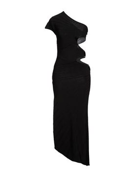 Midi-Kleid Damen Schwarz L,M Damen