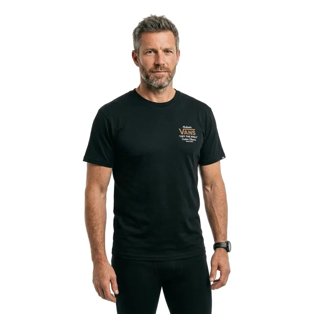Maglietta A Maniche Corte Holder St Classic Black / Antelope S - Vans - FashionsVida