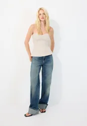 Bandeau mit Herzausschnitt Steingrau M