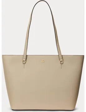 Bolso tote Karly mediano de piel - Lauren Ralph Lauren - FashionsVida