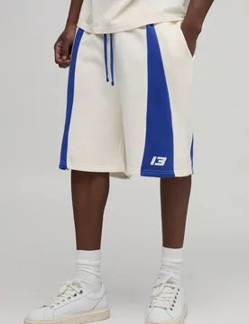 Men's Tall Regular Fit Moto Jersey Shorts Ecru Size Medium Ecru M - boohooMAN - FashionsVida