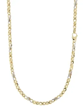 Collana Uomo Oro Giallo Bianco GL100625