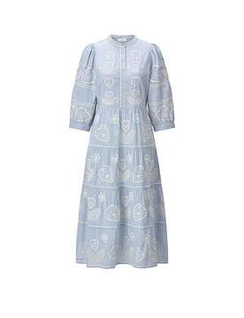 Richroyal Midikleid azul claro 42 - Richroyal - FashionsVida