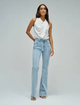 Vaqueros campana Faith push in flare de mujer - Salsa Jeans - FashionsVida