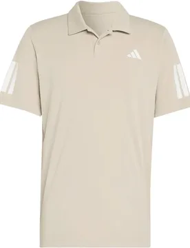 Club Tennis 3-Streifen Herren Poloshirt, braun XL