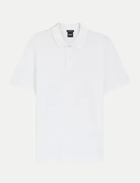 Boss Black Poloshirt Pallas Weiß S - BOSS - FashionsVida