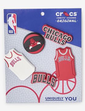 Jibbitz Nba Bulls 5pc blanc/rouge tu unisex