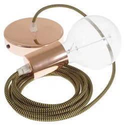 Cables Suspension Luminaire Rz24 Zigzag 1 M Gold / Black / Copper One Size