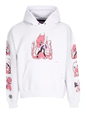 Felpa Cappuccio Uomo Love Hoodie White - Octopus - FashionsVida