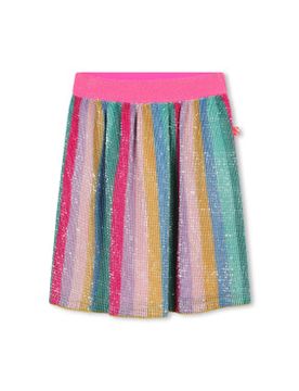 Para niña. U20419 Falda de rayas (8Y= 126cm), Casual, Sintético, moda infantil
