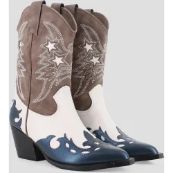 Botas de mujer camperas con detalles bordados