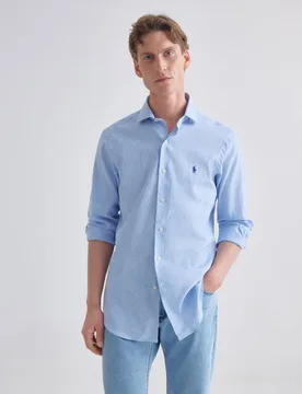 Camisa slim fit de lino de hombre - Polo Ralph Lauren - FashionsVida