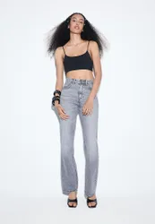 D98 Straight-Fit-Jeans im Vintage-Look DUNKELGRAUER DENIM-WASHED-LOOK 36