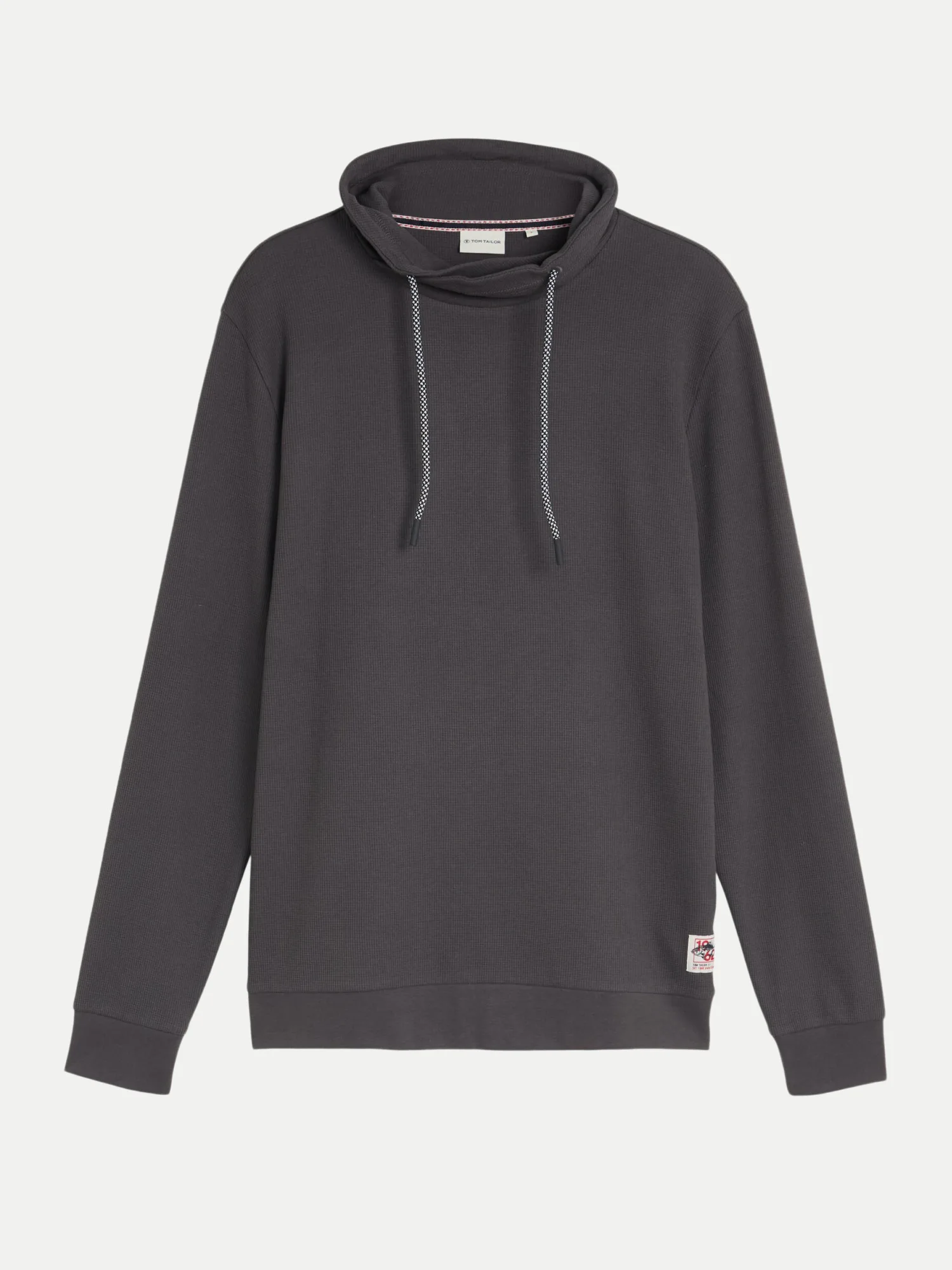 Longsleeve mit Schalkragen Grau XL - Tom Tailor Casual - FashionsVida