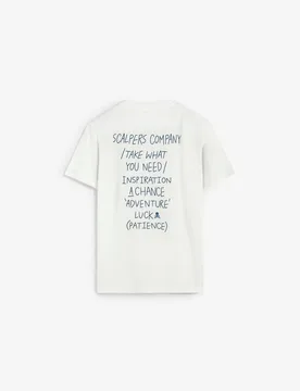 Camiseta de manga corta de hombre con texto trasero - Scalpers - FashionsVida