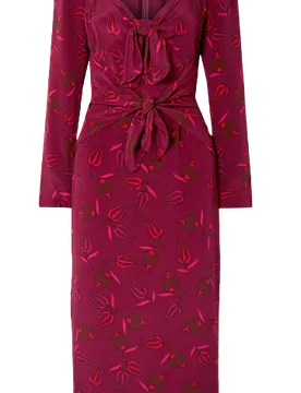 Red Long Sleeve Zaza Dress - Rebecca de Ravenel - FashionsVida
