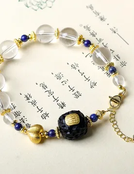 Natural white crystal handmade Chinese style bracelet with original design for cultural toys - Aliexpress - FashionsVida