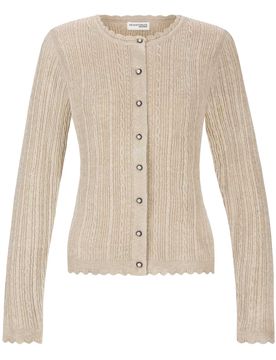 Trachtenstrickjacke Jasmina (natur, Gr. 46) von Heimatgwand für Damen, Oberteile, 50% Baumwolle, 50% Polyacryl
